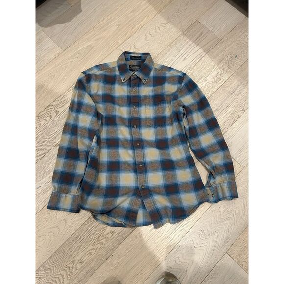 Pendleton Thomas Kay Men’s Medium Flannel Long Sleeve Button up Shirt Blue - Picture 1 of 6